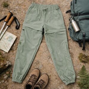 NWOT Avalanche Lilypad Convertible Zip-Off Joggers — Sage Green — Size Small